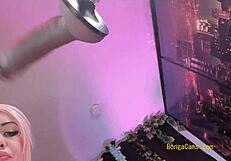 busty milf squirts from anal fucking on webcam