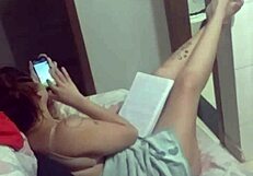 Brazilian college friend gets pussy and anal fucked with a plug in her ass.