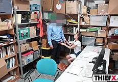 Teen Babe Punished With Big Cock At Office By Burglar