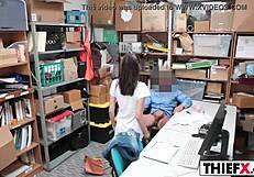 Teen Babe Punished With Big Cock At Office By Burglar
