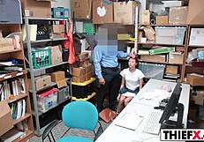 Teen Babe Punished With Big Cock At Office By Burglar