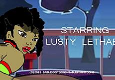 I watch Lusty Lethabo with her dildo