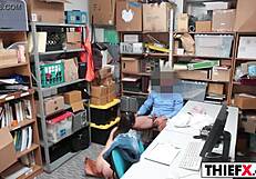 Teen Babe Punished With Big Cock At Office By Burglar