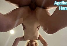 hacker deepthroats blonde in stockings creampie