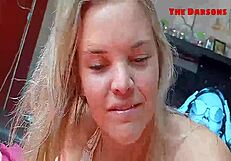 My wife gives footjob till I cum