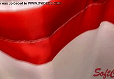 Naked woman bathes nude in shower