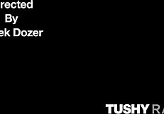 tushyraw curvy cutie with tattoos gets her round ass gaped in doggystyle and missionary. oiled pussy and assfucking action.