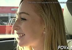 Watch this seductive nymph give breathtaking oral in the open air!