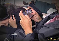 i stayed to play free fire at my best friend's house, he slipped his big cock into my mouth for fantasy hardcore