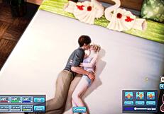 short blonde teases with pleasures and intense fucks