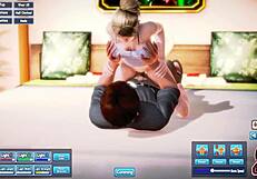 short blonde teases with pleasures and intense fucks