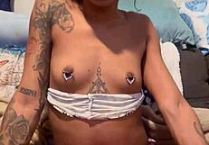 I touch my slim petite pussay.