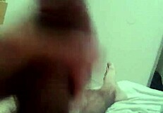 watch this amateur masturbating his cock to cumshot