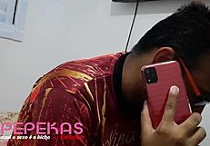 brunette licks blondie pussy with huge dildo