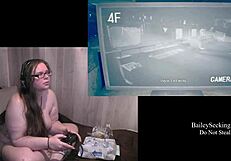 Naked Resident Evil 7 Gameplay with Tattooed BBW in Part 8.