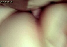Amateur with big ass rides huge cock in homemade scene
