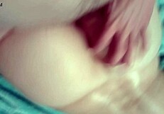 Amateur with big ass rides huge cock in homemade scene