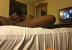 She licks feet and pussy before cumming hard with big black cock