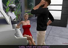 The cheating wife gets fucked by the piano teacher in 3D hentai video