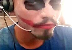 Joker is fucking so hard in the home office, feels amazing