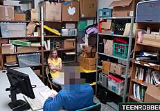 catarina petrov gets punished with rough doggystyle fucking by burglar in shop