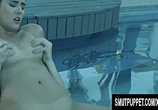 Brunettes Love Dick - Anastasia Black Rides Bf's Dick Near The Pool