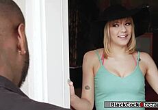 black guy screws tight teen pussy