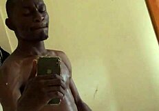 i stroke my cock in the mirror for a solo handjob