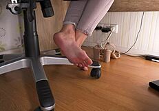 Intense Underdesk Foot Worship In The Office Tease