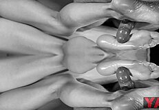 Compilation of art clips showing fucking with cum on vagina and foot fetish