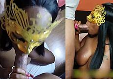 pregnant ghetto girl gets cum in her nose and loves it deepthroat style