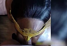 pregnant ghetto girl gets cum in her nose and loves it deepthroat style