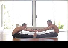 exploring gay yoga poses in a relaxing session