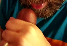 Gay Facial Cumshot in Hotel Room
