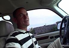 Oiled Brunette Stretches