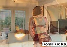 Romi says, Time to stroke this wet pussy while smoking.