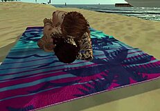 K And P Reach Orgasm On Beach Lesbian Reality