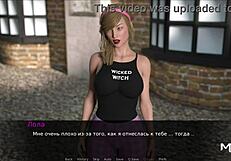 boldly enters bathroom with cock in hentai anime, leaving door open