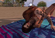 K And P Reach Orgasm On Beach Lesbian Reality