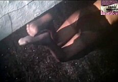 Nylonfeet fetish + softcore porn = this video from Portugal