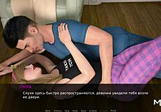 boldly enters bathroom with cock in hentai anime, leaving door open