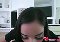 I grind on my glamour stepsister while sucking her petite body