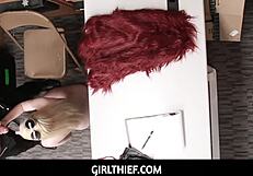 Shoplifting teen hides pearl necklace in vaginal cavity thrillingly.