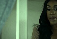 ebony slut craves white ex pounding on sofa