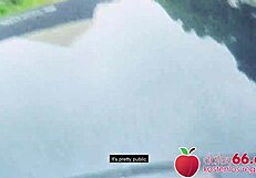 pov pickups german brunette fucked doggystyle in car public lullu gun