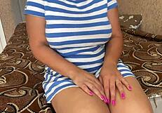 Step sister, you're so wet masturbating in the room, he says