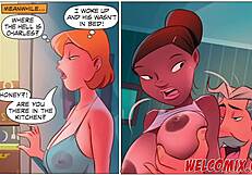 naughty maid gets pussy sandwich in interracial cheating scene