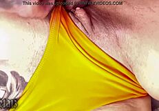 i played with the tattooed girl's panties couldn't hold back and fucked her pussy and ass hard