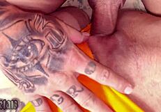 i played with the tattooed girl's panties couldn't hold back and fucked her pussy and ass hard