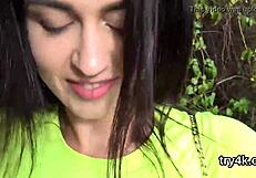 Cute Teen 18+ Wins Blowjob Contest in Threesome